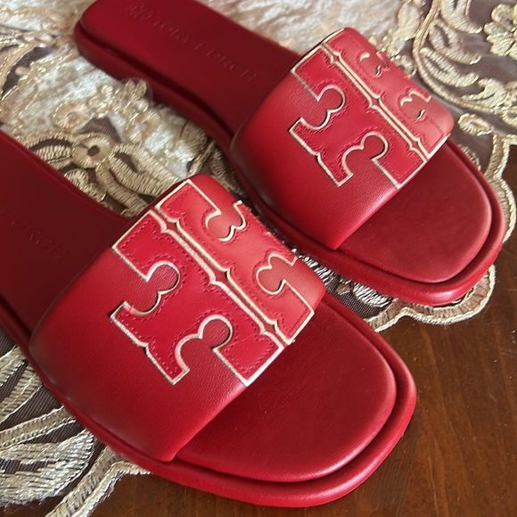 Tory Burch Shoes - Tory Burch double T slide sandal